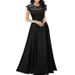 Women's Clothing Chiffon Dress New Fashion Dress Temperament Elegant Lace Long Skirt_ecoleips.com
