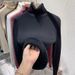 Women's High Neck Fleece-Lined Knit Sweater - Soft Thermal Long Sleeve Top For Winter, Cozy & Warm Pullover (Black/White/Khaki/Beige/Brown/Red)_ecoleips.com