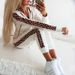 Autumn/Winter Leopard Print Long-Sleeved Printed Zipper Hoodie And Pants Set For Women_ecoleips.com