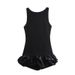 Women's Clothing Style Fashion White Sleeveless Short Ruffle Dress_ecoleips.com