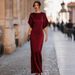 Elegant Slimming Long Formal Dress French-Inspired Evening Gown for Special Occasions Women's Clothing/Dress_ecoleips.com