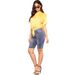 Women's Clothing Motorcycle Stretch Pants Blue Denim Women's Jeans_ecoleips.com