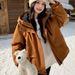 girl Factory Direct Sale Hooded Parka Coat For Women Winter Korean Style Streetwear Loose Thickened Cotton Short Jacket_ecoleips.com