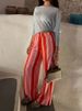 HH Fashion Colorful Striped Pants For Women Sweet Multicolor Wide Leg Long Trousers Spring Autumn Female Cusual Straight Jeans_ecoleips.com