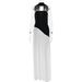 Women Trendy Formal Maxi Dress, Strapless Bandeau & Open‑Back Design, High Slit, Elegant Floating Ribbon Detail, Slim‑Fit Silhouette_ecoleips.com