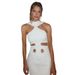 Women's Sexy Halter Neck Sleeveless Hollow Out Slim Fit Mini Dress – Casual Party Club Gown For Summer_ecoleips.com