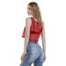 Sexy Hollow Out Crop Top Mesh T-shirt Female Loose Summer Basic Tops For Women Fishnet Short Vest New Fashion_ecoleips.com