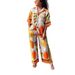 Women's Clothing Short-sleeved Printed Suit Casual Loose Vacation Pants Two-piece Set_ecoleips.com