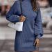 Women's French Retro Knit Sweater Dress - Slim Fit Long Sleeve Pullover With Coat-Like Elegance, Autumn & Winter Casual Chic_ecoleips.com