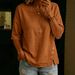 Women's Asymmetrical round Neck Top Three Quarter Sleeve Cotton Linen Blend Casual Loose Fit Button Design European American Style_ecoleips.com