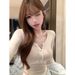 Slim Fitting Sexy Alluring Half Open Neckline Top Slightly Sheer Design Stylish Base Layer Women's Clothing_ecoleips.com