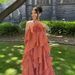 Elegant Off-Shoulder Backless Maxi Dress With 3D Floral Appliques & Ruffled Hem For Women – Summer Vacation & Beach Party Essential_ecoleips.com