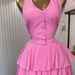 Women's Clothing Summer New Sweet And Fresh Halter Neck Vest High Waist Cake Skirt Two Piece Suit_ecoleips.com