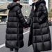 Premium Black Goose Down Parka For Men & Women - Extra Long Winter Coat With High Fill Power For Extreme Cold Weather_ecoleips.com