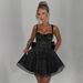 Women's Clothing New Sexy Trend Mesh Splicing Short Skirt One Shoulder Tube Top Backless Dress_ecoleips.com
