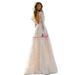 Women's Clothing Wedding Dress Sexy Lace Long Sleeved Dress Evening Dress_ecoleips.com