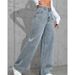 Trendy Loose-Fit Straight Jeans For Women – Comfortable & Stylish Summer Denim Pants (Bluish/Gray-Blue/Pink, S-2XL)_ecoleips.com