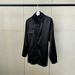 Satin Trimmed Lace Trimmed Shirt for Women Loose Fit Slimming Design Versatile And Stylish Back Tie Top for Work_ecoleips.com