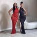 Women's Clothing Women's Slim Evening Long Dress Diamond Studded Fashion Style Celebrity Temperament Products_ecoleips.com