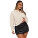Soft & Cozy Oversized Knit Sweater Women's Casual Pullover With Shawl Collar – Elegant Fall & Winter Wardrobe Essential_ecoleips.com