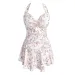 Women Hanging Neck Sweet Cute Swimwear Sexy One-piec Beach Wear Swim Suit Beach Dress Swimsuit High Waist Bathing Suit For Girls_ecoleips.com