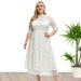 Large Size Women's New Lace Evening Dress High Quality Bridesmaid Dress_ecoleips.com