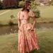 Sexy Floral Women's Dress With Puff Sleeves French Square Neck Casual Elegant Fashion Thin Summer Dress For American Style_ecoleips.com