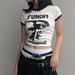 retro Y2K Millennium Style White Short-sleeved T-shirt For Women, Summer European And American Hot Girl Off-shoulder_ecoleips.com