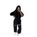 Women's Casual Sportswear Set 26 Years Fashion Zipper Rhinestone Chain Embellishments Two Piece_ecoleips.com