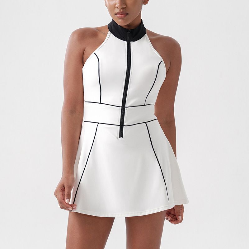 Women's Sports Fitness Anti-Exposure Short Skirt Tight Fitting Casual Tennis Yoga Wear Summer Outfit_ecoleips.com