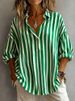 Spring Striped Loose Women's Shirt Long Sleeve Pullover American Style For Ladies_ecoleips.com