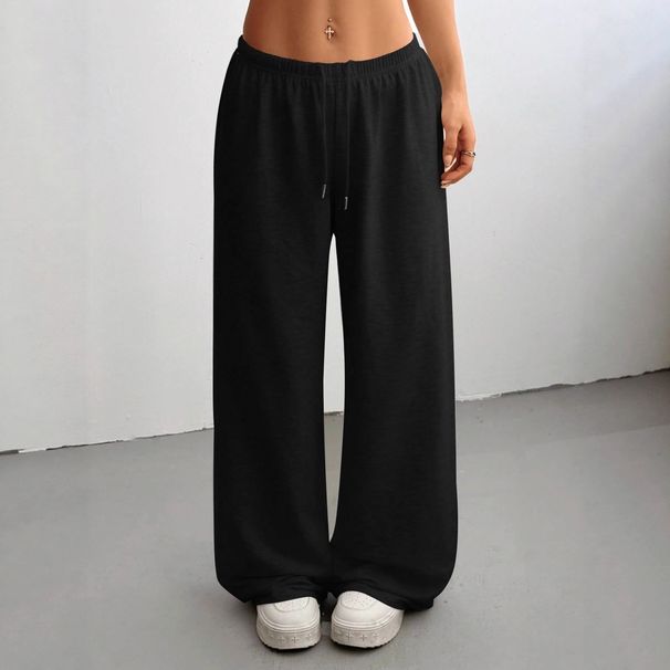 American Style Women's Loose Casual Drawstring Sports Wide Leg Yoga Pants Flared Pants Boutique Clothing_ecoleips.com