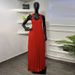 Women's Clothing Elegant Three Dimensional Floral Pleated Backless Suspender Dress For Women Shoulder Strap Spring New Style Solid Color_ecoleips.com