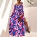 Women's Clothing Summer Newholiday Style One Shoulder Large Swing Skirt Sexy Printed Dress_ecoleips.com