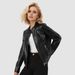 Women's Clothing New Autumn Slim Women's Stand Up Collar Slim Jacket Leather Jacket Women's Custom Pattern Making_ecoleips.com