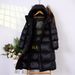 Women's Clothing New High End Black And Gold Goose Down Jacket Long Over Knee Thickened Hooded Couple Jacket Off Season Winter Wear_ecoleips.com