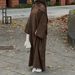 Women's Clothing Middle East Dubai Turkey Autumn and Winter Daily Dress Robe _ecoleips.com