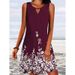 2023 Spring/Summer Bestseller European And American New Loose-Fit Printed Long-Sleeve Floral Sleeveless Dress For_ecoleips.com