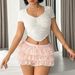 Aria Basics Aria Basics 2025 New European And American Style In-Stock Hot Multi-Layer Cake Skirt Pants, Layered Vacation Beach Lace Shorts_ecoleips.com