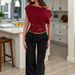 Women's Slim Fit Off Shoulder Top Lace Patchwork Pure Sexy Hot Girl Style Versatile Fashion For Ladies Winter_ecoleips.com