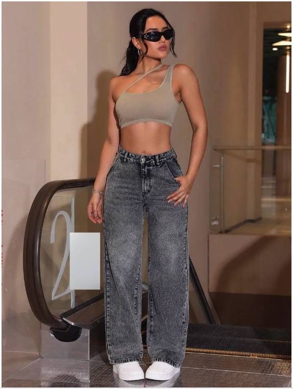 Classic Straight-Leg Jeans For Women – High-Quality Cotton Denim Pants For Office & Casual Wear_ecoleips.com