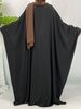 Cross Border Women's Fashion Satin Print Muslim Dress, Drawstring Waist Elegant Long Skirt_ecoleips.com