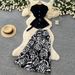 Women's Red Floral Print Two Piece Set Sleeveless Summer Commuting Waist Cinching High End Youthful And Elegant_ecoleips.com