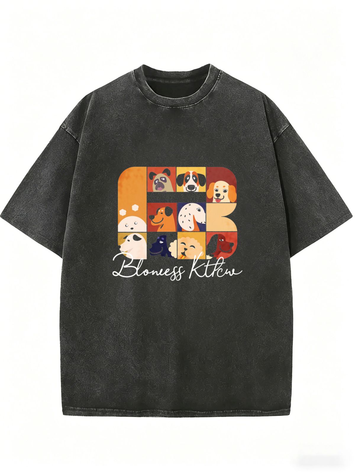 Retro Washed Loose Fit Tee, Comfortable Short Sleeve Round Neck T-Shirt For Everyday Street Fashion_ecoleips.com