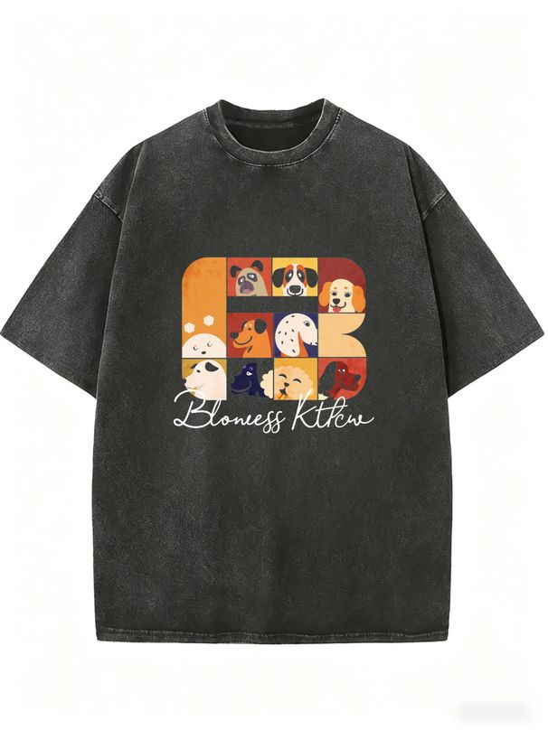 Retro Washed Loose Fit Tee, Comfortable Short Sleeve Round Neck T-Shirt For Everyday Street Fashion_ecoleips.com