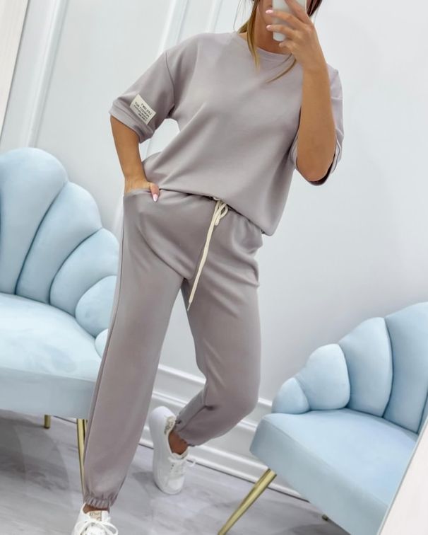 Women's Fashion Casual Suit Set Offset Printed Summer Pant Sets_ecoleips.com