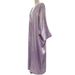 Women's Clothing Long Muslim Outerwear Gold Embossed Elegant Gown Polyester Fabric Batwing Sleeve Dress_ecoleips.com