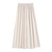 Brown Glutinous Rice Skirt For Women, Autumn New High Waist Draped A-line Half Skirt, Loose Lazy Style Wide-leg_ecoleips.com