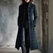 European And American Style Women's Cardigan Digital Print Plaid Single Breasted Long Sleeved Outerwear_ecoleips.com