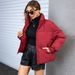 Oversized Short Puffer Jacket – Seoul Street Style (Polyester Fill, Zipper Front, 9 Uni-Colors For Genderless Layering)_ecoleips.com